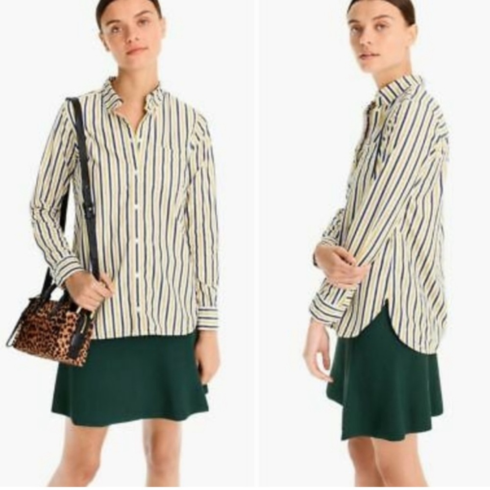 J Crew Womens Classic Fit Boy Shirt Long Sleeve Button Down Shirt‎